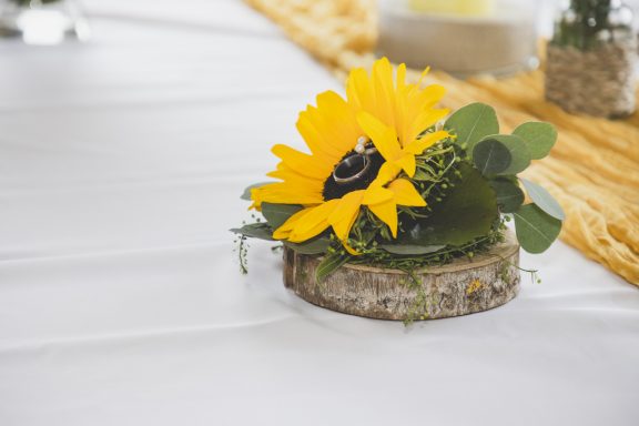 Ringkissen aus Sonnenblume